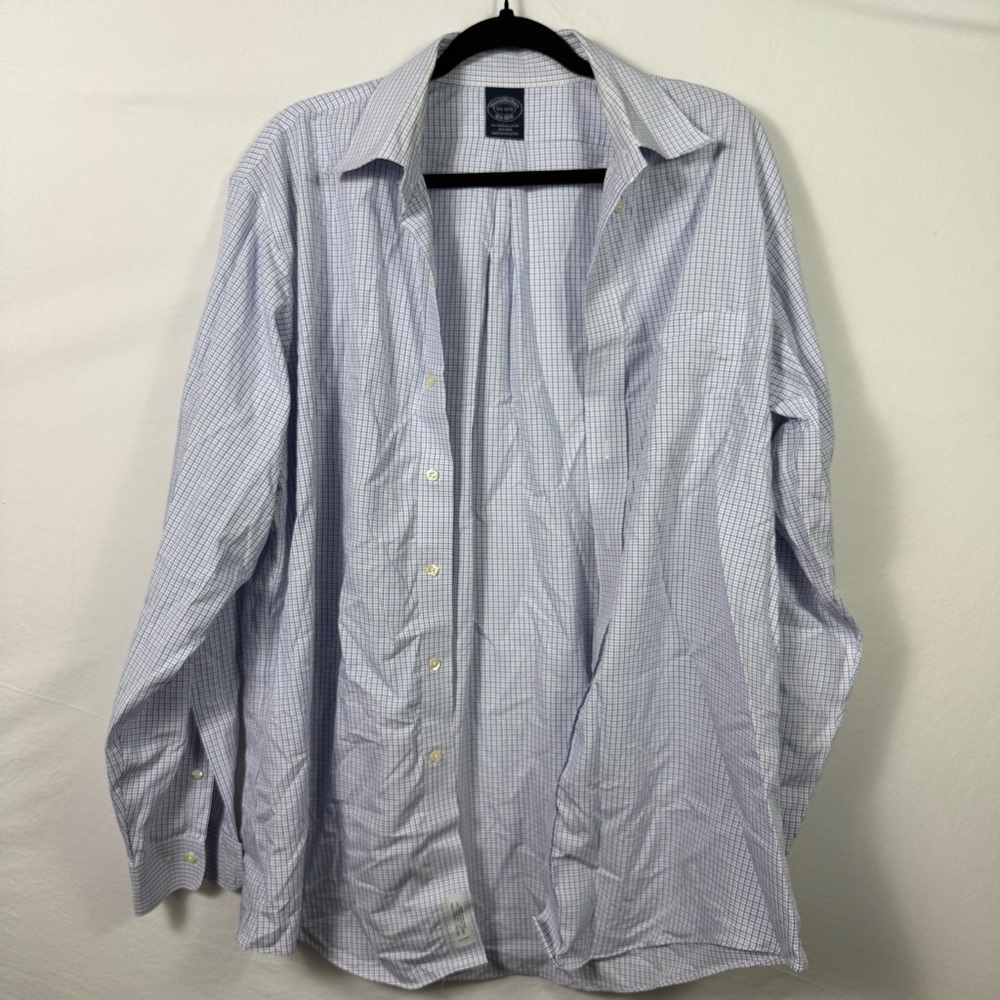 Brooks Brothers Blue Button Down Shirt Size 16 1/2 34/35